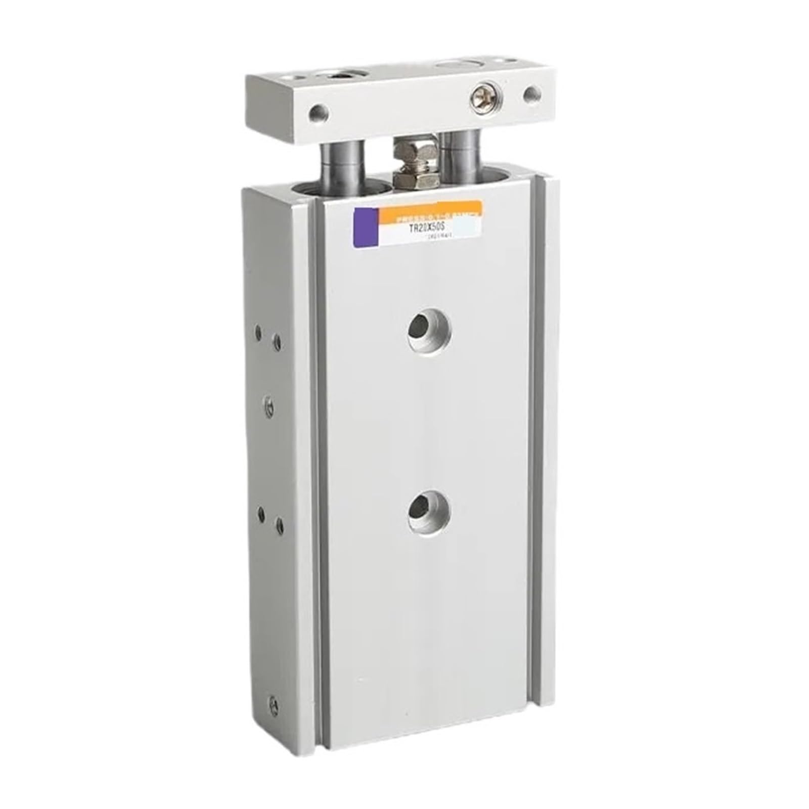 Cilindro neumático TR20 de doble vástago con carrera de 10mm para automatización de alta precisión