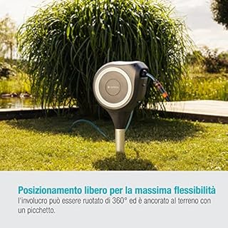 Gardena Avvolgitubo da Giardino RollUp S, Bianco, 15 m