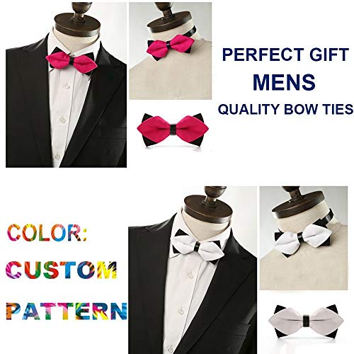 image for YongColer Adjustable Men's Polyester Bow Ties, Pre-Tied Classic Gentle