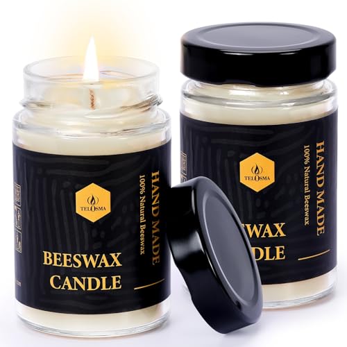 Bougies d'urgence cire d'abeille naturelle bocal verre 36h