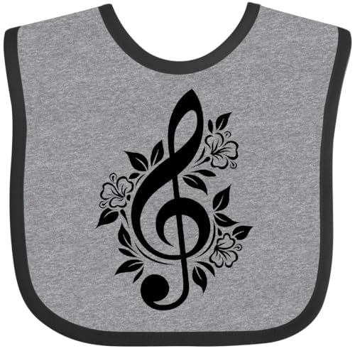 inktastic Floral Music Note Baby Bib