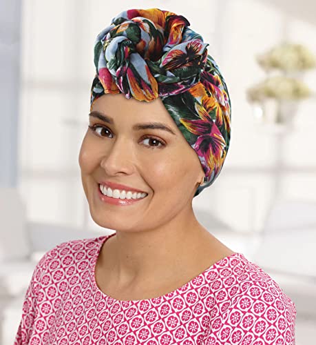 Gerinly Lightweight Scarves: Fashion Flowers Print Shawl Wrap For Women Bloom Floral Apparel (Blue+Green) #TOP3