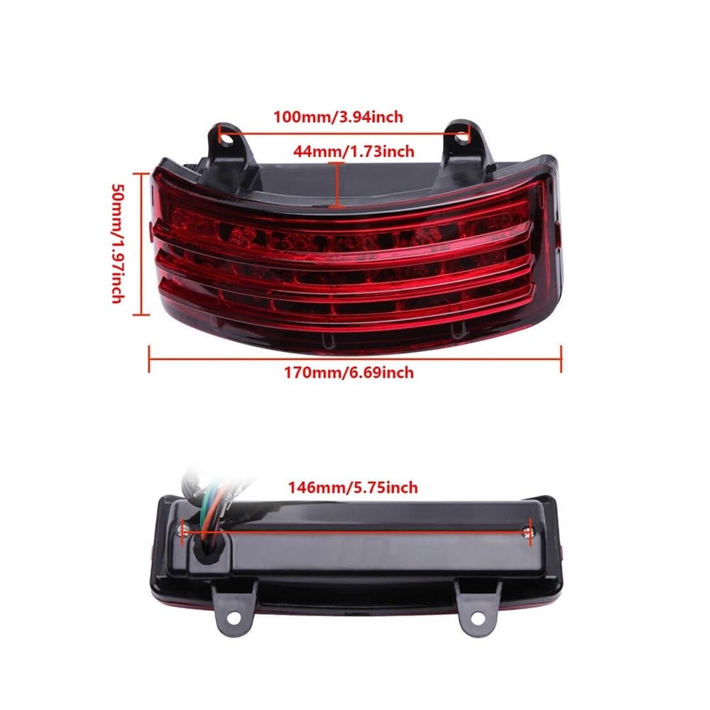 DAGMARA Freno Luce Stop Moto Indicatore di Direzione per Moto LED Stop Freno Fanale Posteriore per per Davidson FLHX/FLTRX per Street per Glide per Touring