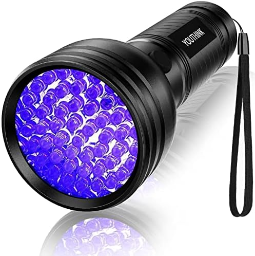 YOUTHINK Black Light, 51 LED UV Flashlights for Home &Hotel Inspection, Portable Black Light for Pet Urine Detection,Dry Stains,Bed Bug, Matching with Pet Odor Eliminator