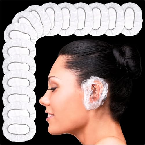 200 Pcs Disposable Ear Covers for Shower & Hair Dye