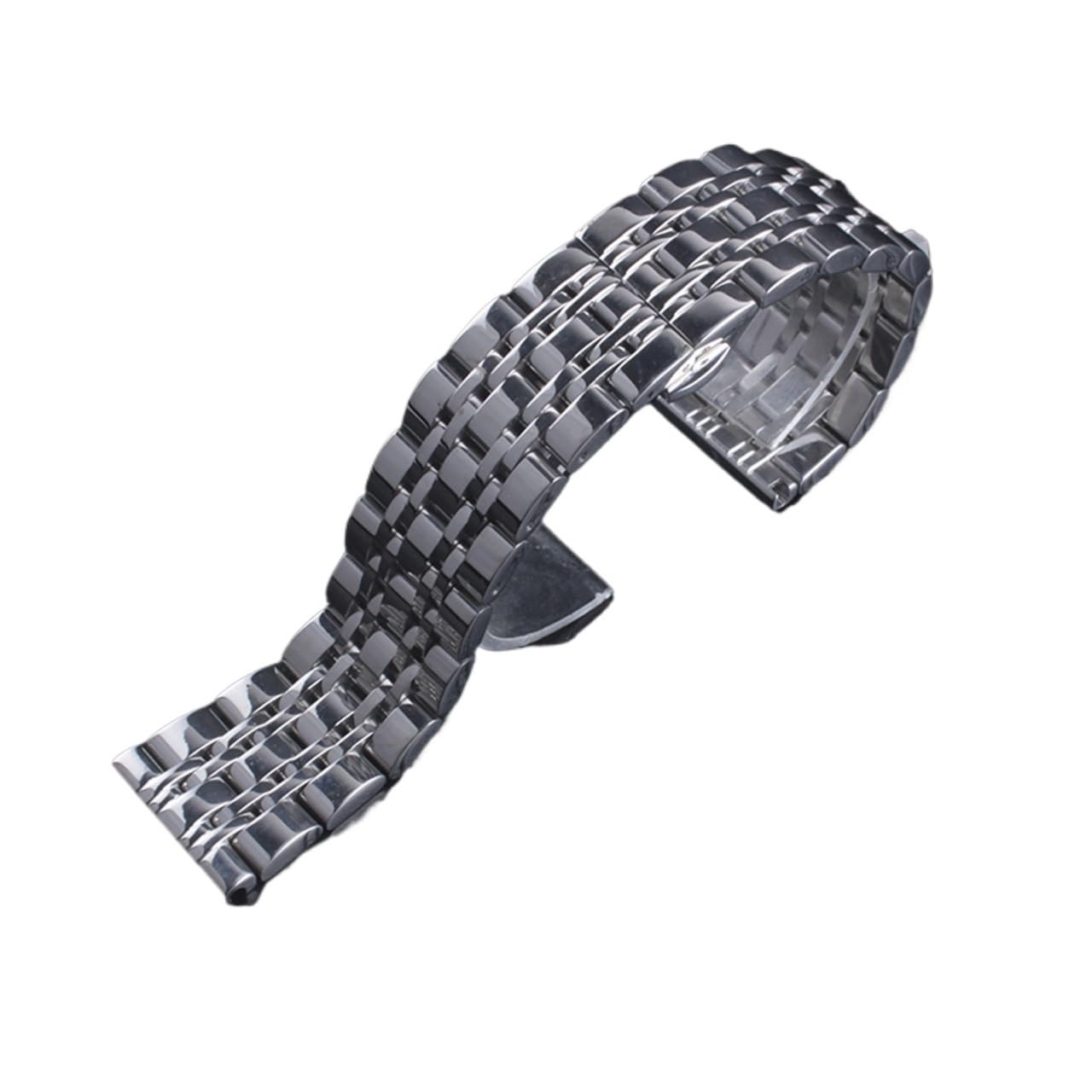 HMFang Bracelet de montre en métal en acier inoxydable 16mm 18mm 20mm 20mm Montre Bracelet Noir Argent Rose Gold