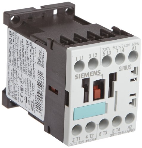 Contactor premium Siemens 3RT1316-1AP60 S00 con tecnología de rosca para alta ingeniería eléctrica