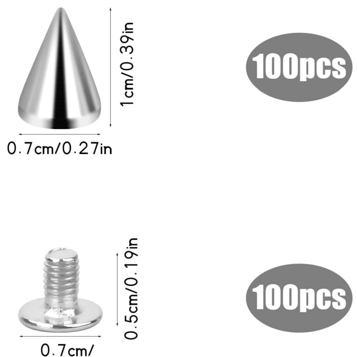 ZIOYA Rivetti per Cuoio 360 Set Metalliche Tubolari Rivetti 6mm/8mm/12mm Borchie per Scarpe con