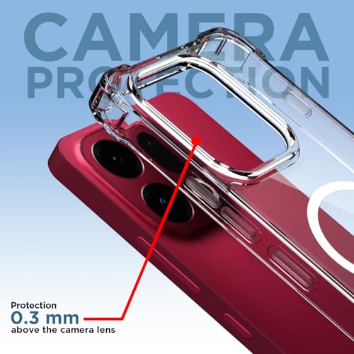 Image of Amazon Basics Back Cover for Oppo Find X9 5G Mag-Safe Shockproof PC + TPU Protective Case Magnetic Support Bumper Case (Transparent Mag-Safe)