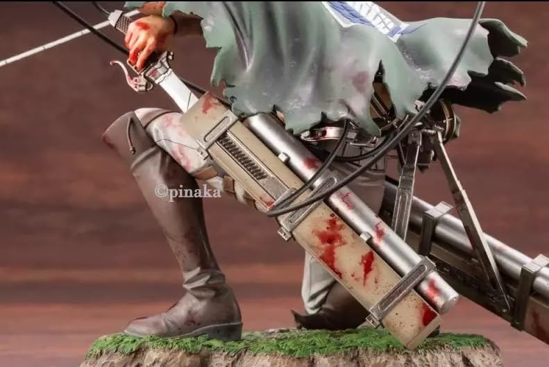 Image of PINAKA Levi Ackerman Attack on Titan Action Figure, Anime Character, Multi Color, PVC Material, 17cm