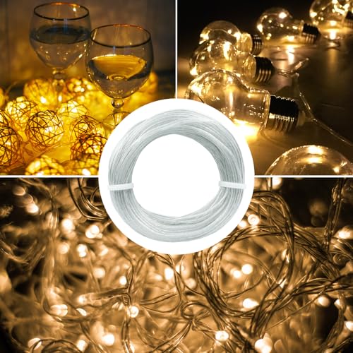 Image of 28AWG 2 Conductor Transparent Wire 10 Meters /32.8FT UL Certified PVC Insulated Flexible Electrical Cable for LED Lights DIY Electronics Home Repairs Christmas Decor