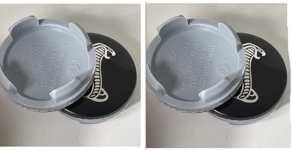 CMAOS 4pcs 54 mm for Cobra Shelby Black Alloy Wheel Center Caps Rim Hub Caps… (Black)