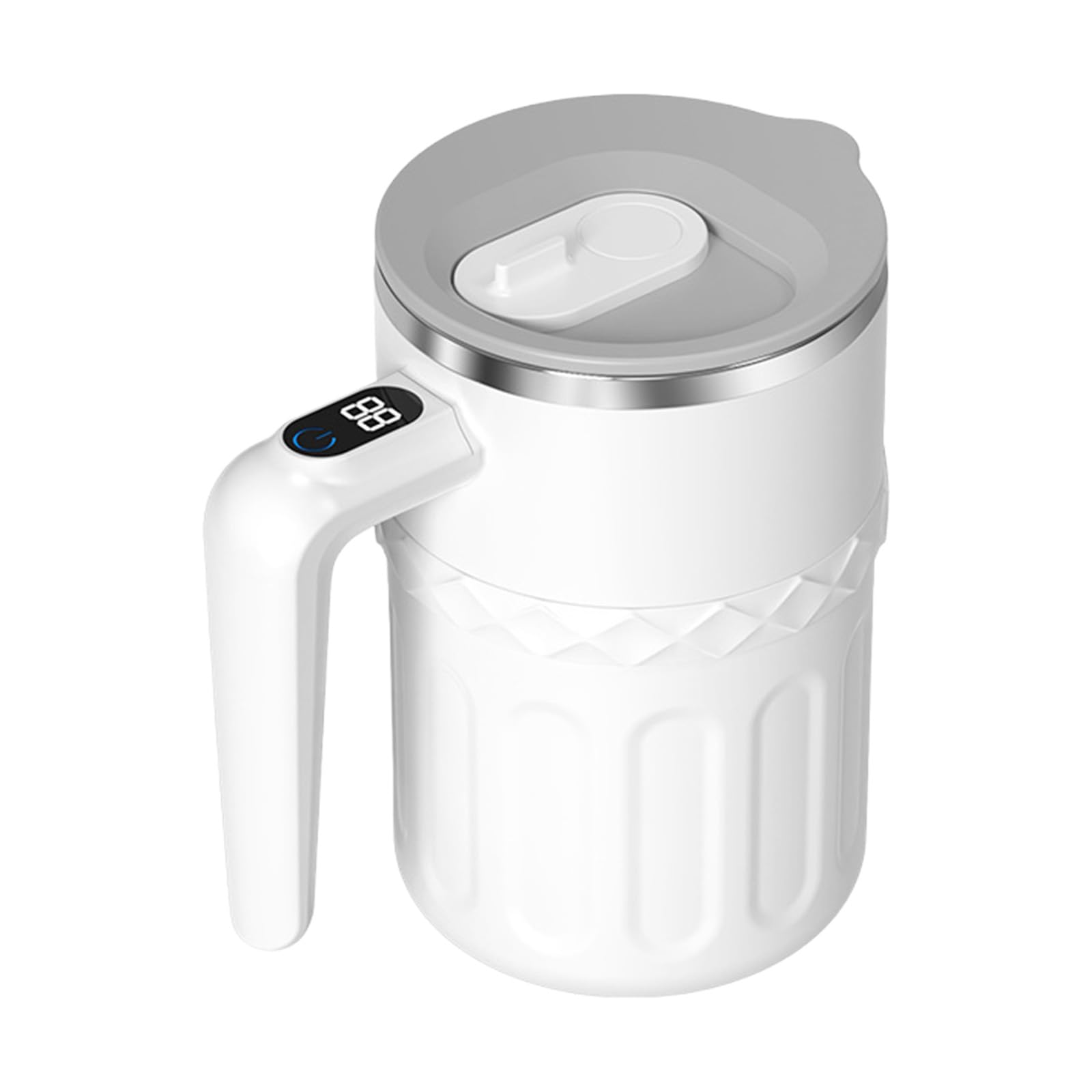 Jazuaiao Food Grade Rustless Stirring Cup Auto Mix Technology 380ml Capacity for Hot Cold Beverages Smart Temperature Display Attractive Stirring Cup
