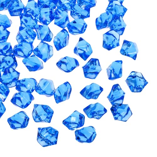 MECCANIXITY - MECCANIXITY 2500pcs Fake Ice Rocks Acrylic Dark Blue Crystals Gems Stones Dazzling Crushed Ice Sparkling Fake Diamonds for Vase Fillers