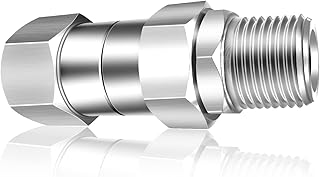 Pressure Washer Swivel, M22 14mm Swivel Stainless Steel Pressure Washer Gun Swivel, 360 Degree Kink Free Swivel Fitting for Pressure Washer Gun/Hose - Maximum Range 4500 PSI