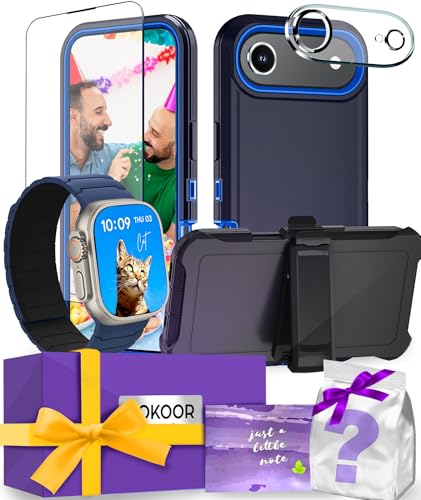 AOKOOR X}[gLbg iPhone/Apple Watchpoh (ȃNbvAlCr[u[P[X + ~bhiCgu[/ubNohAiPhone17 Airp)