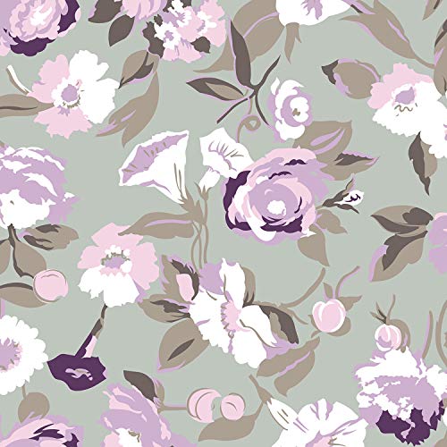 Image of Spaces Atrium Plus 210 TC 100% Cotton Single Bedsheet with 1 Pillow Cover (Floral, 60 inch X 88 inch Inches) - Grey