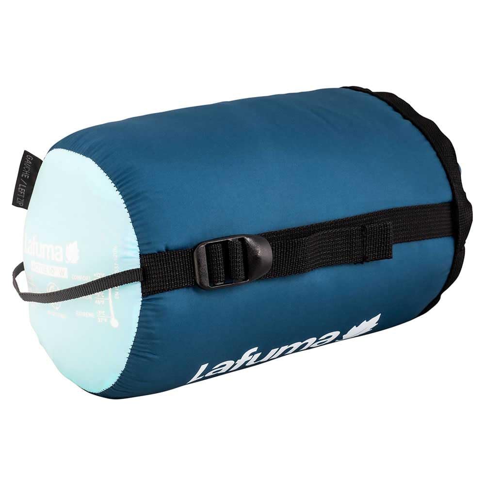 Lafuma - Active 10° W - Sac de Couchage Femme avec Sac de Compression - Synthétique - Déperlant - Température de Confort 12°C - Bleu, Waterfall