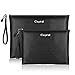 Fireproof Document Bags, Waterproof and Fireproof Money Bag with Zipper, Storage Pouch for Documents with Strap, Portable 2 Sizes, Money Safe Bags, Bank Deposit Bags for Money and Cash and Coin
