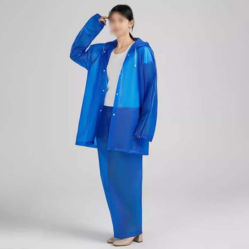 GLOBALHUT Combinaison de pluie en EVA pour adulte, imperméable, légère, avec coutures renforcées, pour cyclisme, moto, extérieur