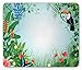 Produktbild Firefly Mouse Pad, Minimalist Style Flying Insects with Geometric Wings Antlers and Spots, Standard Size Rectangle Non-Slip Rubber Mousepad, Teal Dark Teal Yellow