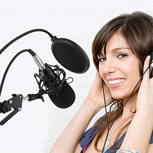 Studio Condenser Microphone Mic Included Adjustable Suspension Scissor Arm Stand, Shock Mount And Pop Filter For Pc Karaoke,Gaming,Studio Recording & Broadcasting #TOP4