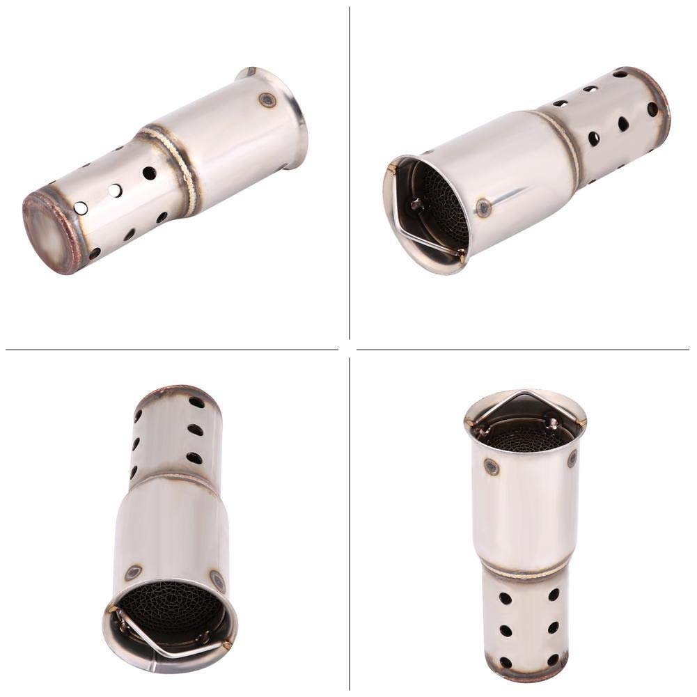 Broco DB Killer Scarico Moto, Inserto Silenziatore Riduttore Rumore 51mm Acciaio Inox Universale Rimovibile per Scarichi