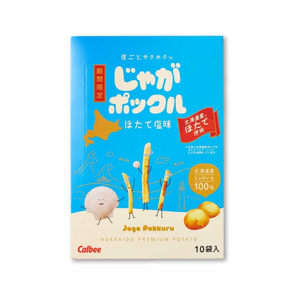 Amazon.co.jp: じゃがポックル ほたて塩味 【10袋入 × 1箱】期間限定 