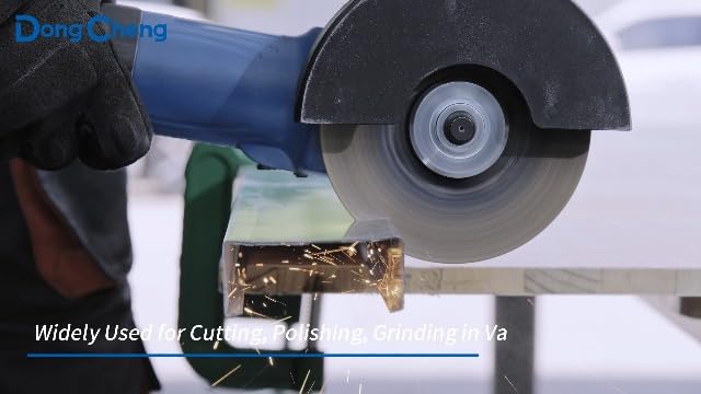 Bild 6 - DongCheng Winkelschleifer 800W, Scheiben-Ø: 125 mm, 11,800min-1,Schnellverschlussabdeckung, Zusatzgriff, inkl. 2 Schleif-, 2 Fächer- und 2 Trennscheiben für Polieren, Schleifen und Schneiden