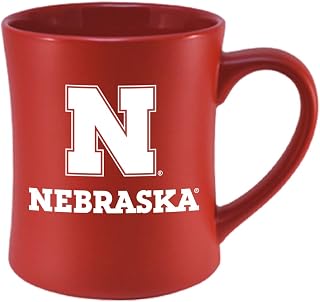 RFSJ INC. Nebraska Cornhuskers Ceramic 16oz Sculpted Mug – Official Team Logo Coffee Cup – Handwash Recommended – Individually Boxed