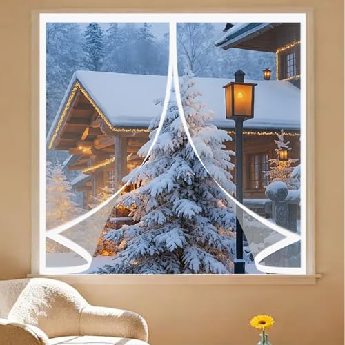 Cortina para ventana térmica de 68 x 106 cm transparente e impermeable 2