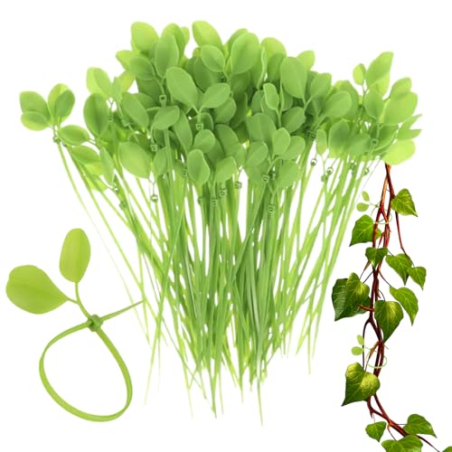 Bridas Nylon | 50 Unidades Correas Ajustables Con Forma De Hoja,Bridas Cable Decorativas Para Plantas,Para Interior, Exterior, Jardín, Patio, Hogar, Invernadero Y Valla