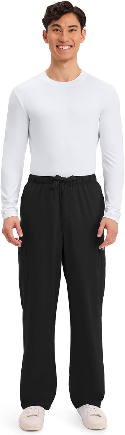 Cherokee Scrub Pants for Men Cargo Nursing Bottom with Zip Fly, 7 Pockets, Elastic Waist & 2-Way Stretch Fabric – 4243 - Image 7