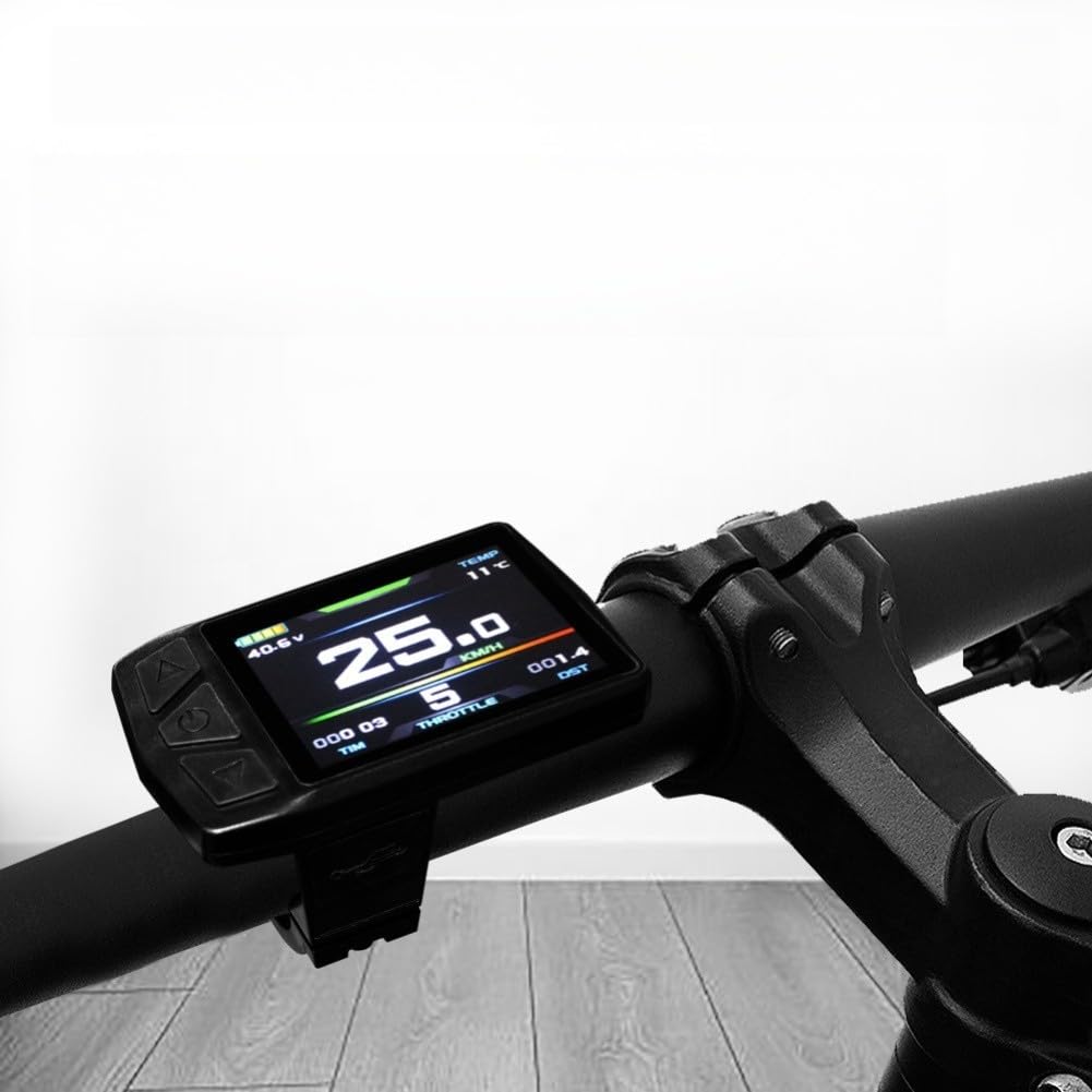 Display LCD per bicicletta elettrica, schermo a colori per controller KT-TF01U, 24V/36V/48V, connettore SM, velocità e monitor