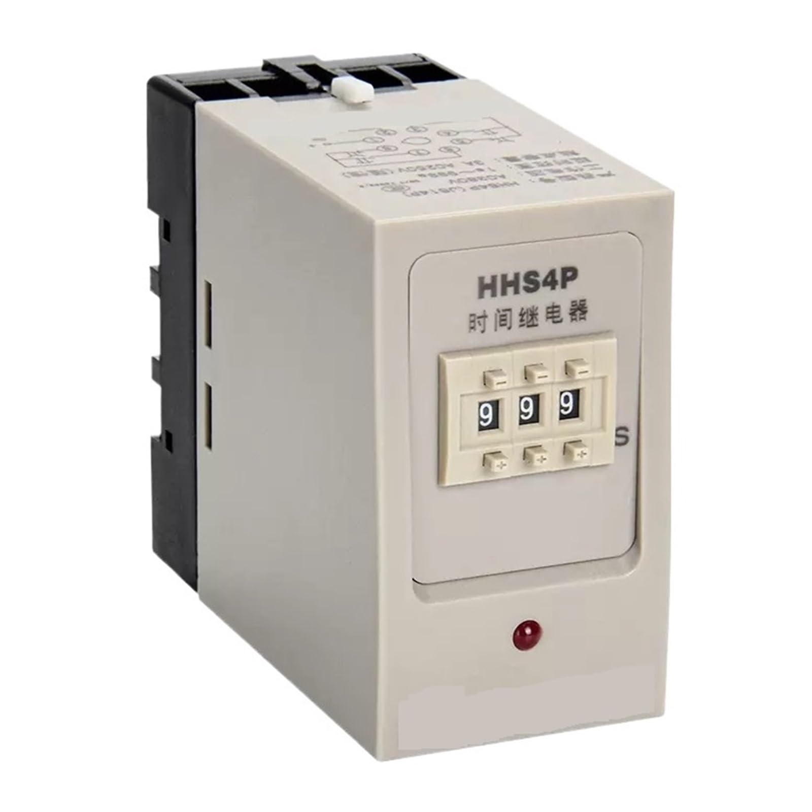 LTRAJUYNH Delay Time Relay Switches HHS4P (JS14P) 0.99S 9.9S 99M 99. 999S 999M AC380V AC220V DC24V(0.99S_DC24V)