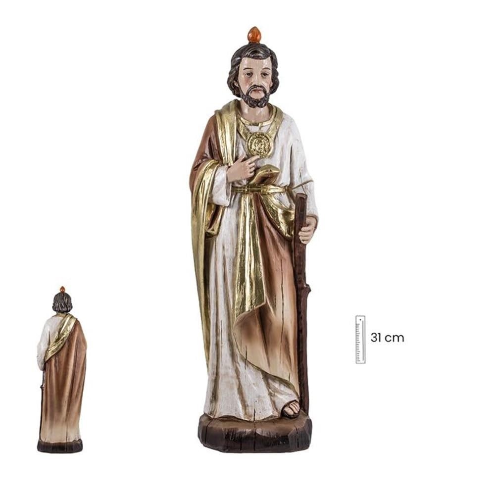 San Judas Tadeo Figura Religiosa 31 cm. patrón de Las causas difíciles Imagen Resina