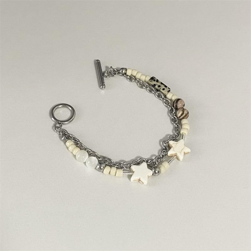 Y2K Accessories Jewelry Gyaru Aesthetic Stars Charms Bracelet Downtown Girl Acubi Grunge Chain Stuff Coquette Clothes3