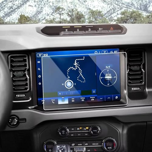Écran tactile 12 pouces GPS Bronco 2021 2022 2023 verre anti-rayures