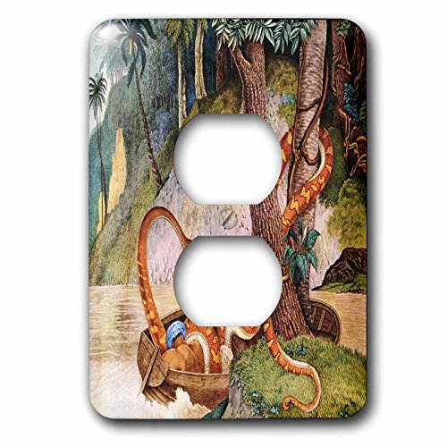 Peintures de serpent et jungle - Cache prise double pour masquer vos murs ternes - 2