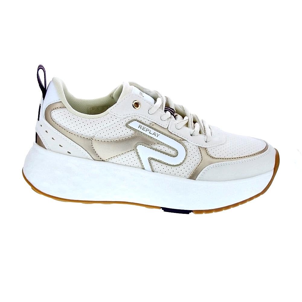 Replay Women's Gwsl5 Sneaker, 061 White, 5 UK