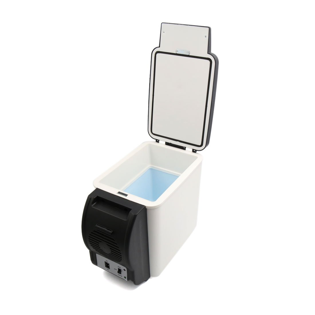 Ruilogod Czarny Biały 6L Pojemność Auto Car Portable lodówka Iceless elektryczny Lodówka
