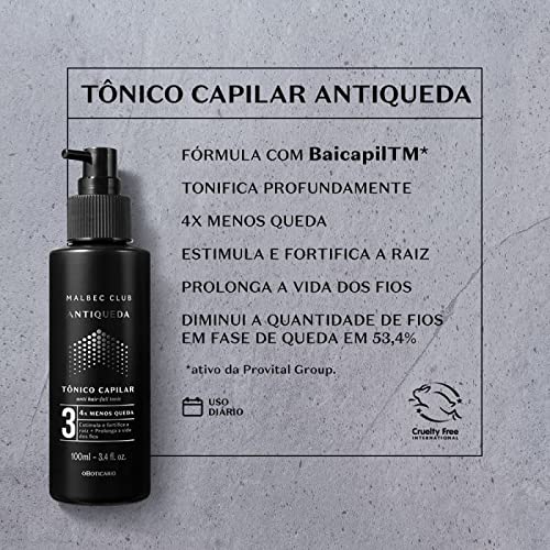 O BOTICARIO MALBEC CLUB TONICO CAPILAR ANTIQUEDA 100ml