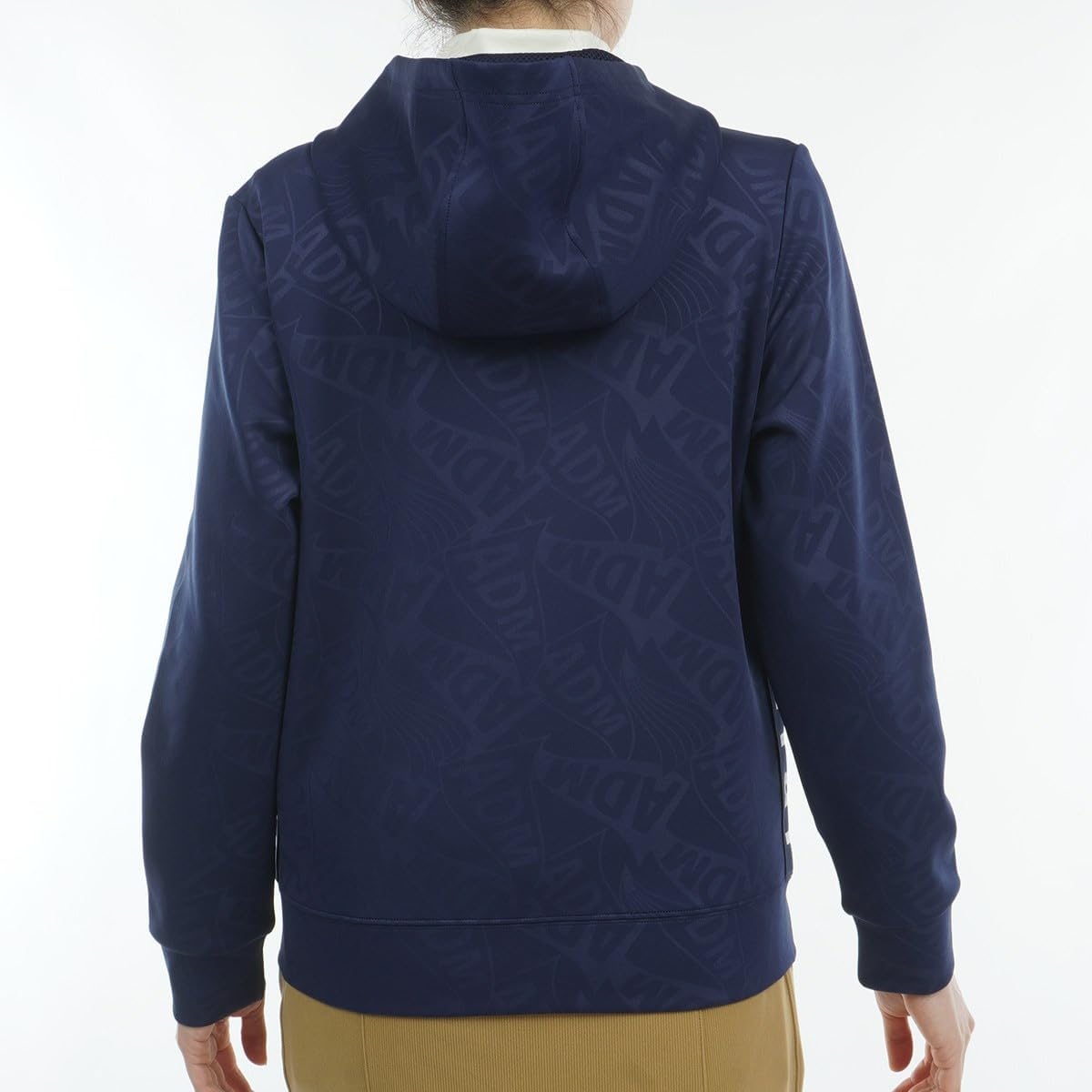 [アドミラル ゴルフ] フード付きトレーナー Admiral GOLF(アドミラル ゴルフ) エンボスロゴ ダンボール フルジップパ