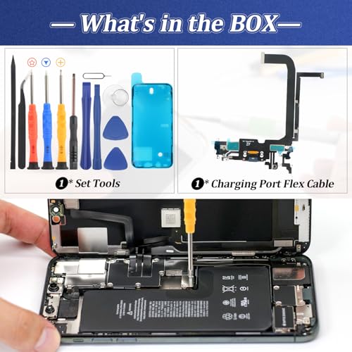Câble flexible de rechange pour iPhone 13 Pro Max connecteur dock de chargeur USB bleu - 6