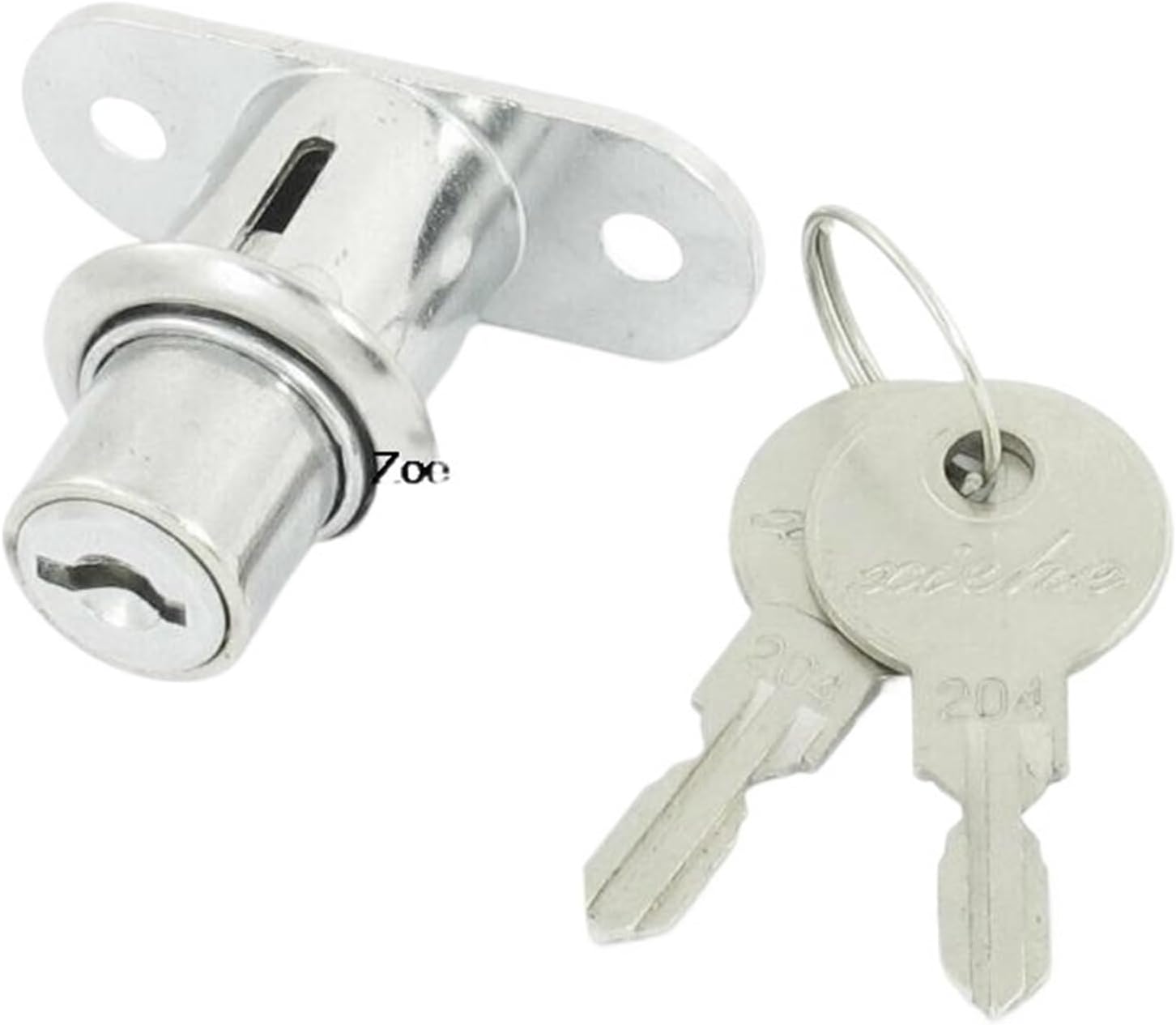 Supermarket Security Showcase Door Locking Plunger Lock Silver Tone W 2 Keys 1Pcs