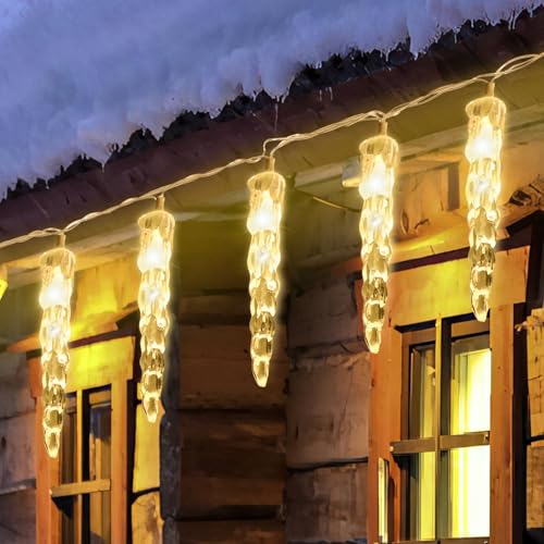 Sonnewelt Eiszapfen lichterkette außen 5m 40 leds lichterketten aussen mit Stecker fairy lights innen für Party Garten Weihnachten Hochzeit Beleuchtung Deko Warmweiß Sonnewelt Eiszapfen lichterkette außen 5m 40 leds lichterketten aussen mit Stecker fairy lights innen für Party Garten Weihnachten Hochzeit Beleuchtung Deko Warmweiß
