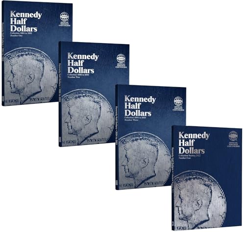 Whitman US John F. Kennedy Half Dollar Coin Folder Four Volume Set #9699 9698 1938 4776