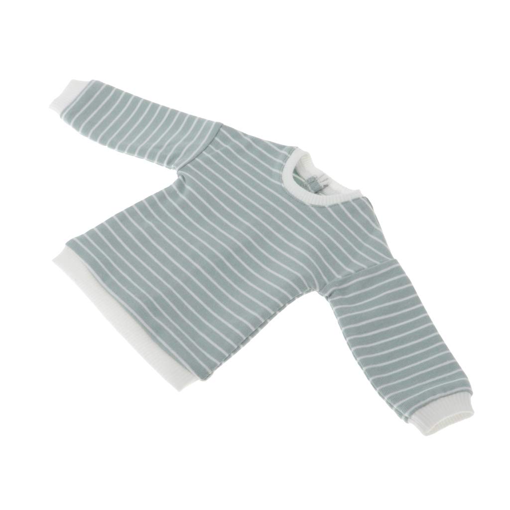 SM SunniMix Schöne Puppenkleidung gestreifte Pullover Oberteil für 1/3 Bjd Puppen Zubehör - Grün