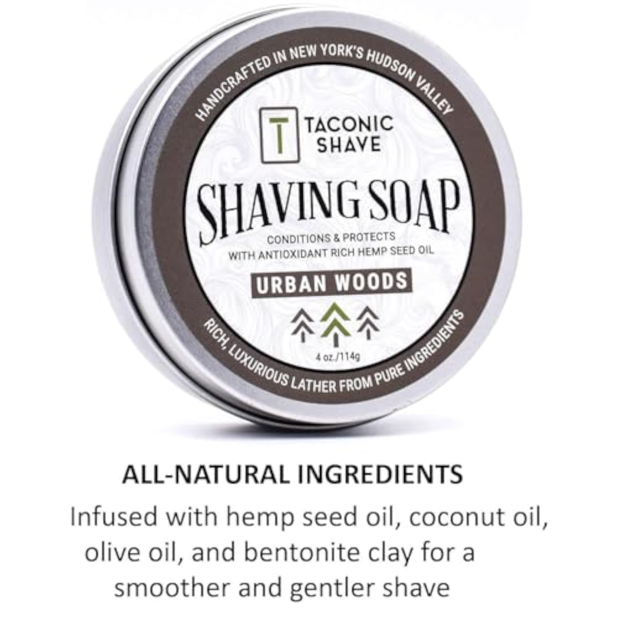 URBAN WOODS Shaving Soap with Antioxidant-Rich Hemp Seed Oil