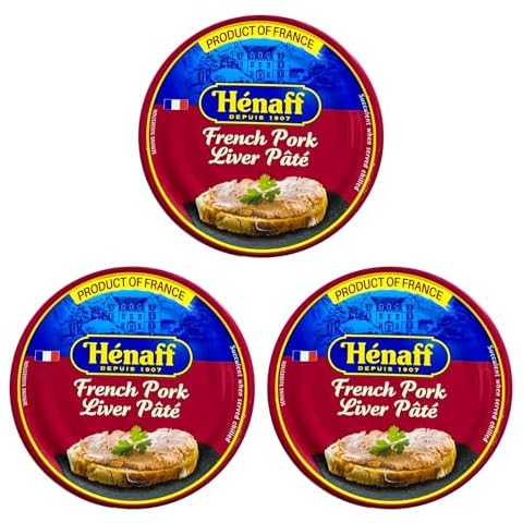Henaff French Pork Liver Pate | Pate de Foie, 4.5 oz (130 gr) each | Pack of 3 Cover